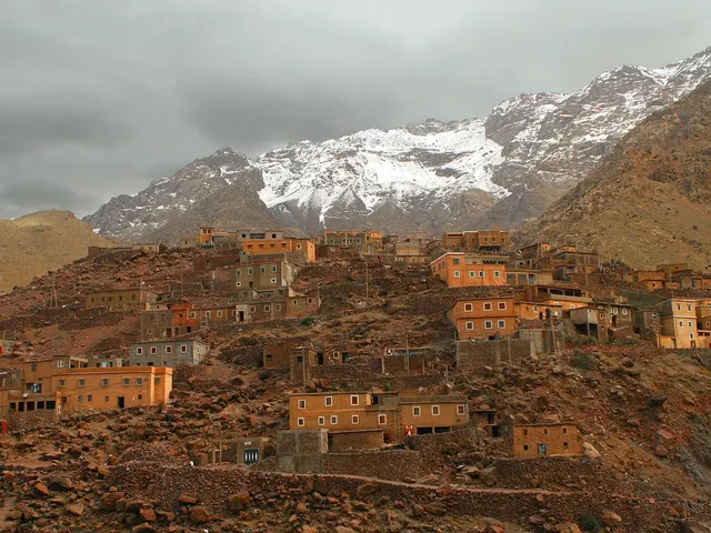 Traditional Berber village in the Atlas Mountains Morocco