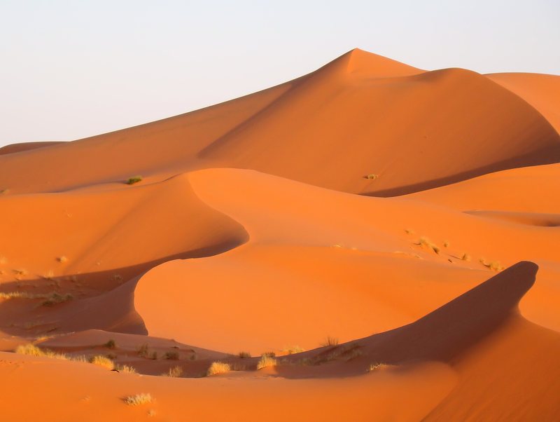 Off-road motorcycle riding near Merzouga